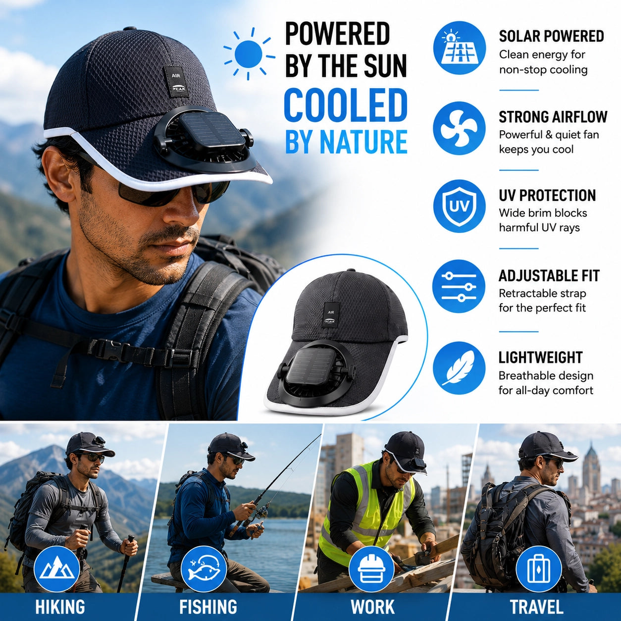 AirPeak™ Solar Fan Cap